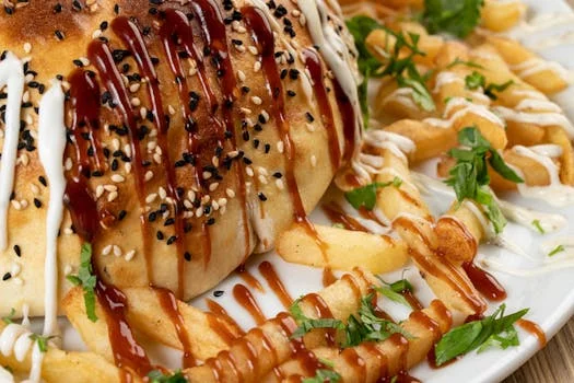 crispy french fries with seasoning