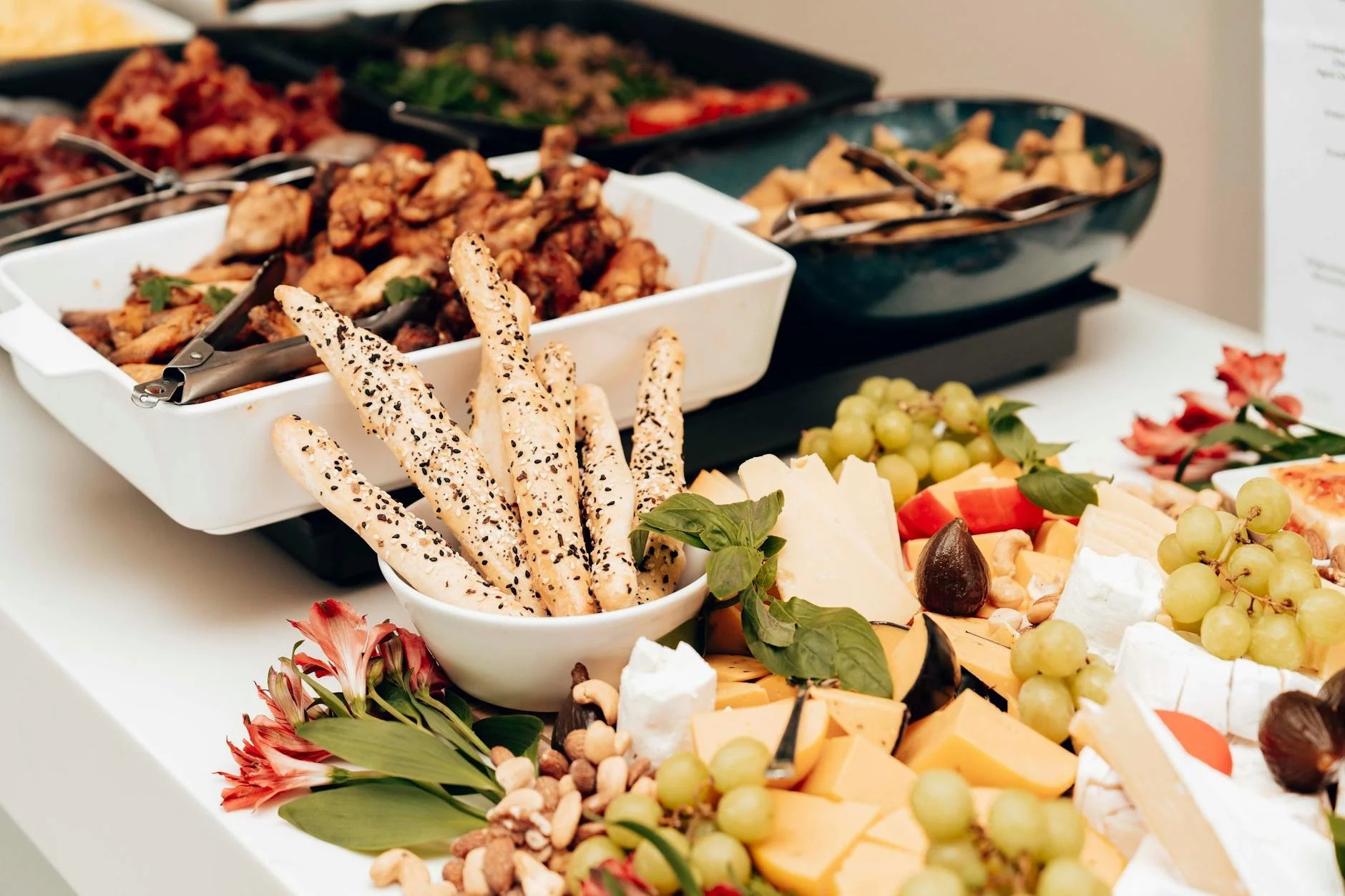 professional catering buffet spread